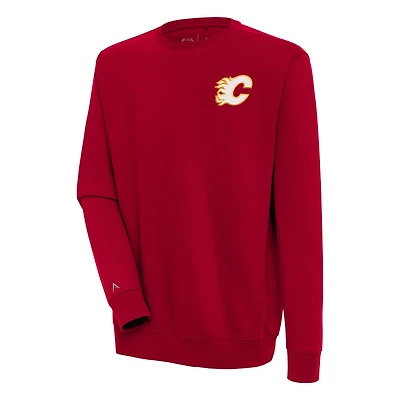 Antigua Calgary Flames Victory Pullover Sweatshirt