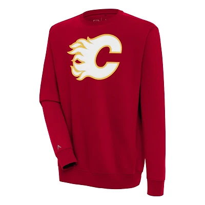 Antigua Calgary Flames Victory Pullover Sweatshirt
