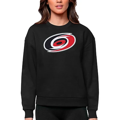 Antigua Carolina Hurricanes Primary Logo Team Victory Crewneck Pullover Sweatshirt