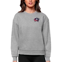 Antigua Columbus Jackets Primary Logo Victory Crewneck Pullover Sweatshirt