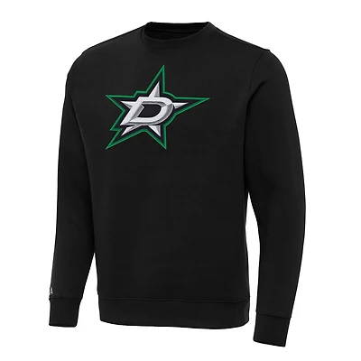 Antigua Dallas Stars Big  Tall Victory Crewneck Pullover Sweatshirt