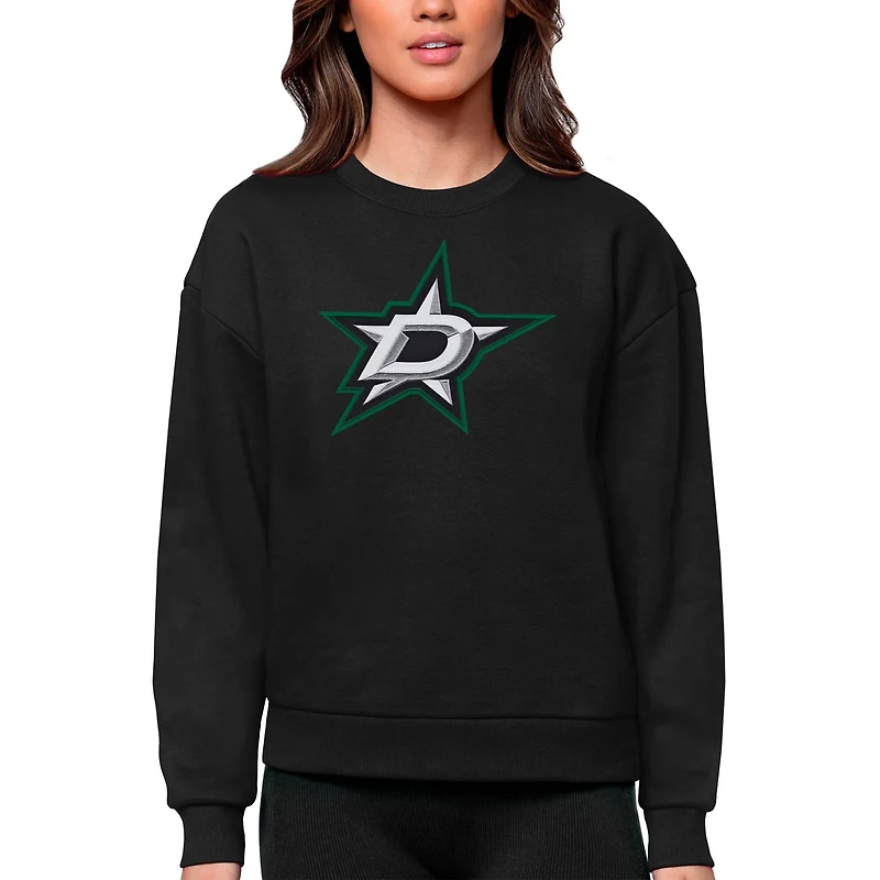 Antigua Dallas Stars Primary Logo Team Victory Crewneck Pullover Sweatshirt