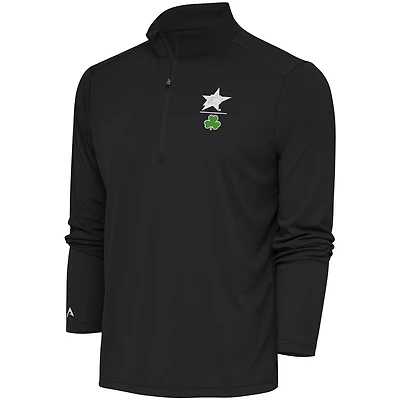 Antigua Dallas Stars Shamrock Tribute Quarter-Zip Pullover Top