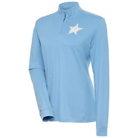 Antigua Dallas Stars White Logo Mentor Quarter-Zip Jacket