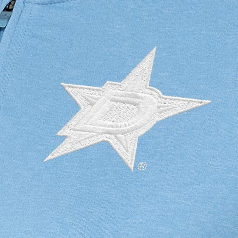 Antigua Dallas Stars White Logo Mentor Quarter-Zip Jacket