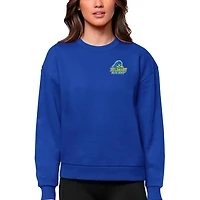 Antigua Delaware Fightin' Blue Hens Logo Victory Crewneck Pullover Sweatshirt