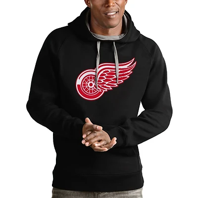 Antigua Detroit Red Wings Logo Victory Pullover Hoodie
