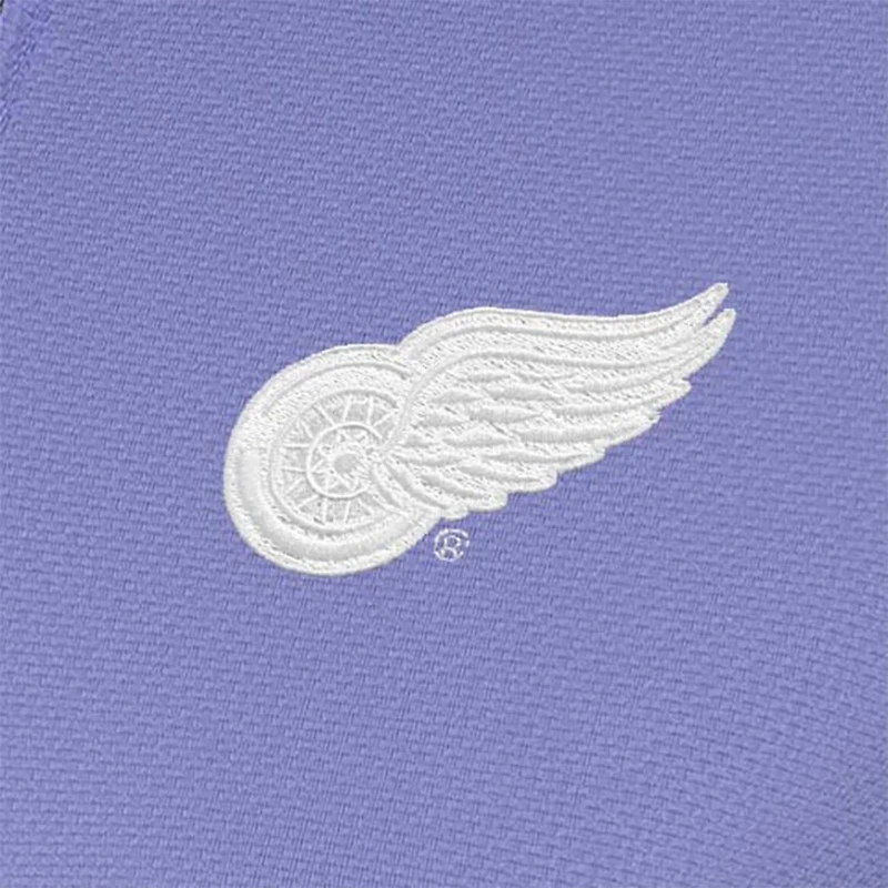 Antigua Detroit Red Wings White Logo Finish Quarter-Zip Top