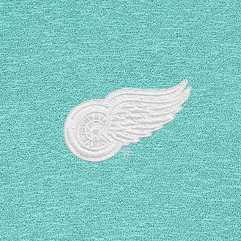 Antigua Detroit Red Wings White Logo Hunk Quarter-Zip Pullover