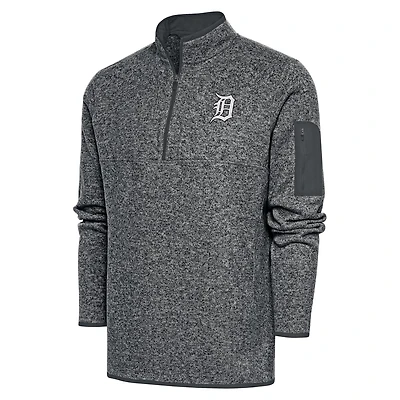 Antigua Detroit Tigers Fortune Quarter-Zip Pullover Jacket