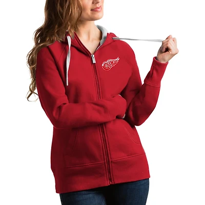 Antigua Detroit Wings Team Victory Full-Zip Hoodie