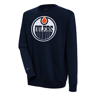 Antigua Edmonton Oilers Victory Pullover Sweatshirt