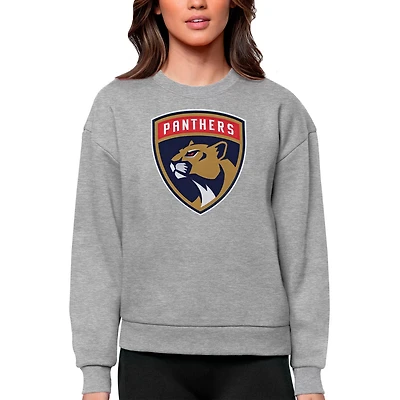Antigua Florida Panthers Primary Logo Team Victory Crewneck Pullover Sweatshirt