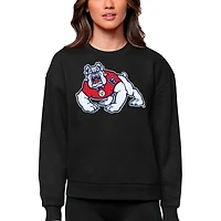 Antigua Fresno State Bulldogs Victory Crewneck Pullover Sweatshirt