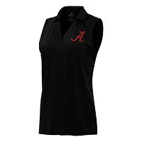 Antigua Heather Alabama Crimson Tide Layout Sleeveless V-Neck Polo