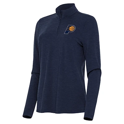 Antigua Heather Indiana Pacers Bright Quarter-Zip Top