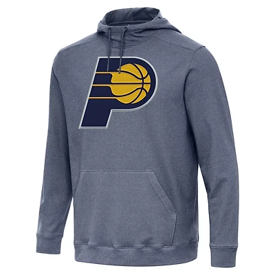 Antigua Heather Indiana Pacers Cloud Pullover Hoodie