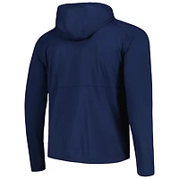 Antigua Heather Seattle Kraken Spikes Raglan Quarter-Zip Hoodie