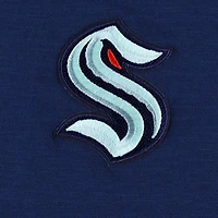 Antigua Heather Seattle Kraken Spikes Raglan Quarter-Zip Hoodie