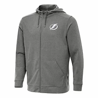Antigua Heather Tampa Bay Lightning Effortless Full-Zip Hoodie Jacket