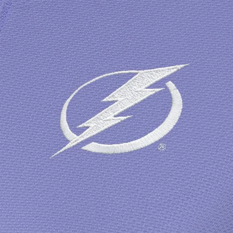 Antigua Heather Tampa Bay Lightning White Logo Finish Quarter-Zip Top