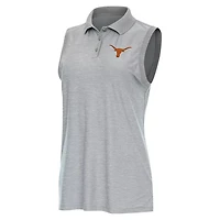 Antigua Heather Texas Longhorns Recap Sleeveless Polo