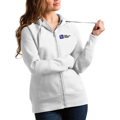 Antigua Heathered Gray Tulsa Community College Victory Full-Zip Hoodie