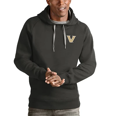 Antigua Heathered Gray Vanderbilt Commodores Victory Pullover Hoodie