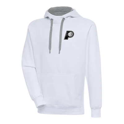 Antigua Indiana Pacers Metallic Logo Victory Raglan Pullover Hoodie
