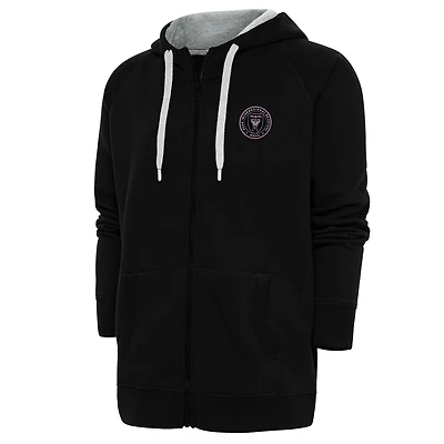 Antigua Inter Miami CF Logo Victory Full-Zip Hoodie