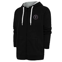 Antigua Inter Miami CF Logo Victory Full-Zip Hoodie