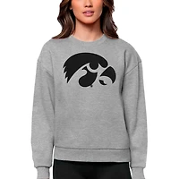 Antigua Iowa Hawkeyes Victory Crewneck Pullover Sweatshirt