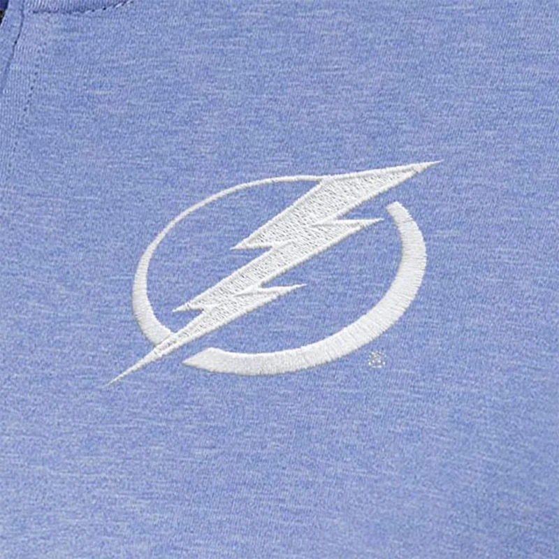 Antigua Light Tampa Bay Lightning White Logo Mentor Quarter-Zip Jacket