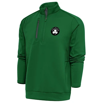 Antigua Men’s Boston Celtics Metallic Logo Generation 1/4-Zip Top