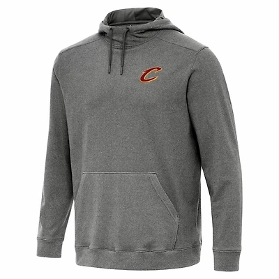 Antigua Heather Cleveland Cavaliers Cloud Pullover Hoodie