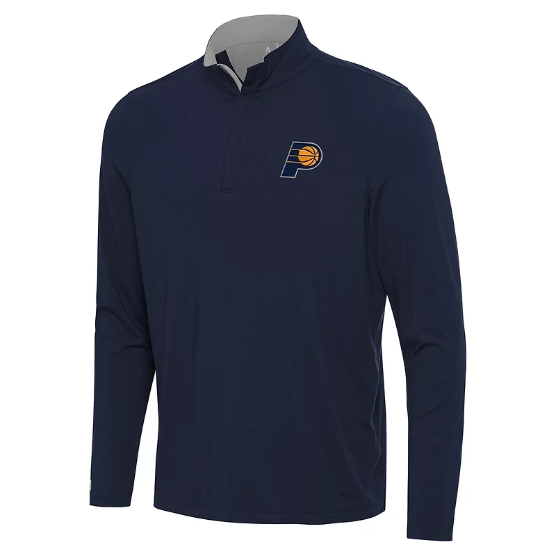 Antigua Gray Indiana Pacers Content Quarter-Zip Top