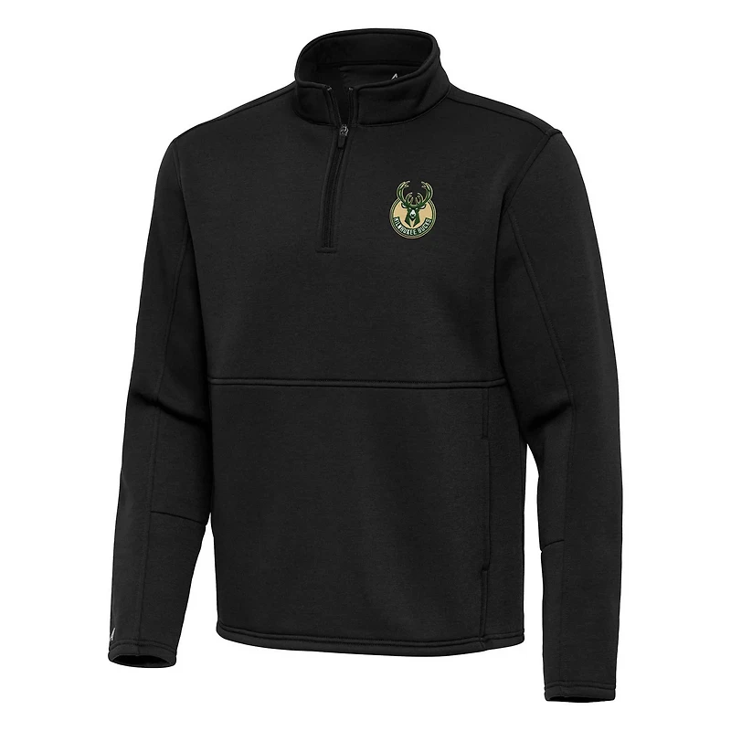 Antigua Men’s Milwaukee Bucks Twist 1/4-Zip Pullover Top