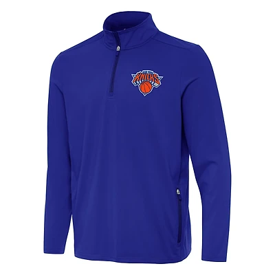 Antigua New York Knicks Perilous Quarter-Zip Sweatshirt