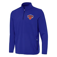 Antigua New York Knicks Perilous Quarter-Zip Sweatshirt