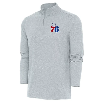 Antigua Philadelphia 76ers Hunk Quarter-Zip Pullover Top