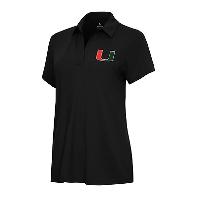 Antigua Miami Hurricanes Era V-Neck Polo