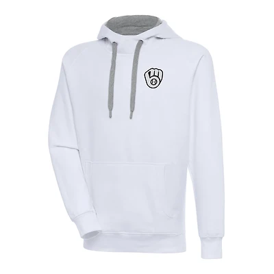 Antigua Milwaukee Brewers Metallic Victory Pullover Hoodie