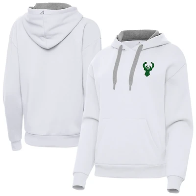 Antigua Milwaukee Bucks St Patrick's Day Victory Pullover Hoodie