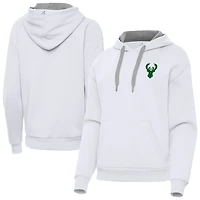 Antigua Milwaukee Bucks St Patrick's Day Victory Pullover Hoodie