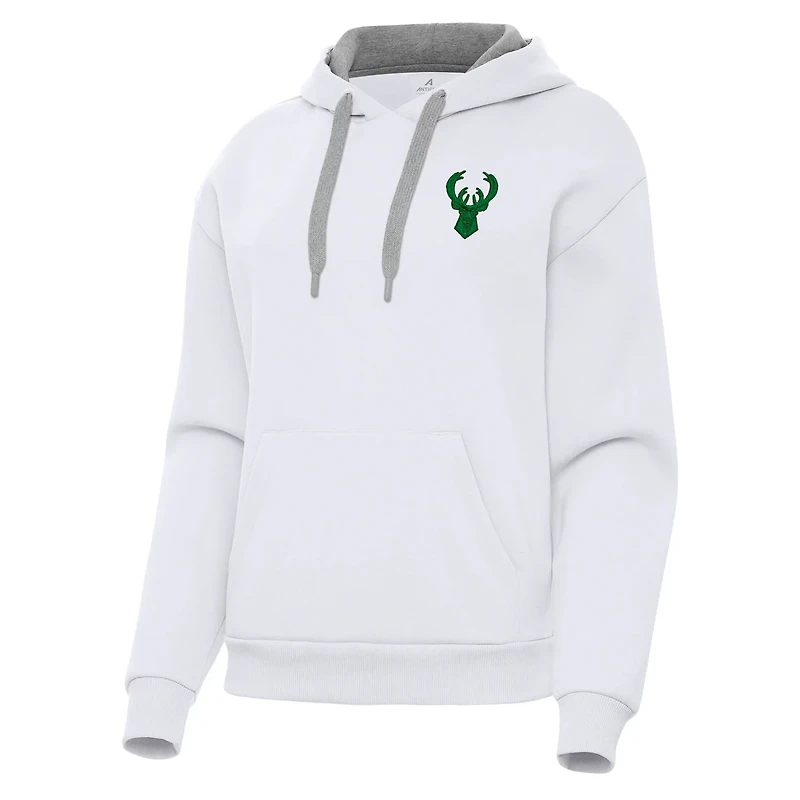 Antigua Milwaukee Bucks St Patrick's Day Victory Pullover Hoodie