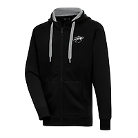 Antigua Minnesota Wild Logo Victory Full-Zip Hoodie