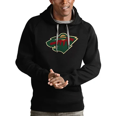 Antigua Minnesota Wild Logo Victory Pullover Hoodie