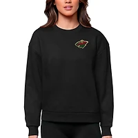 Antigua Minnesota Wild Primary Logo Victory Crewneck Pullover Sweatshirt