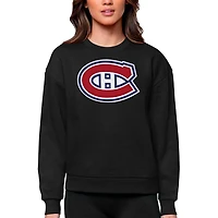 Antigua Montreal Canadiens Primary Logo Team Victory Crewneck Pullover Sweatshirt