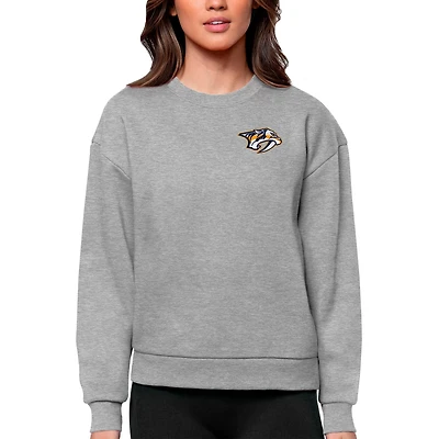 Antigua Nashville Predators Primary Logo Victory Crewneck Pullover Sweatshirt